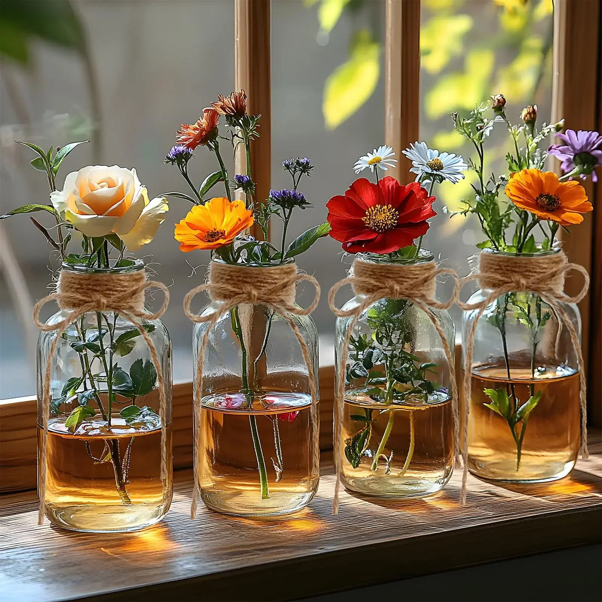 Glass Vases Clear Flowers Vases Nordic Flower Bottle Retro Plants Glass Jar Wedding Decoration Home Decor Home Desktop Decor