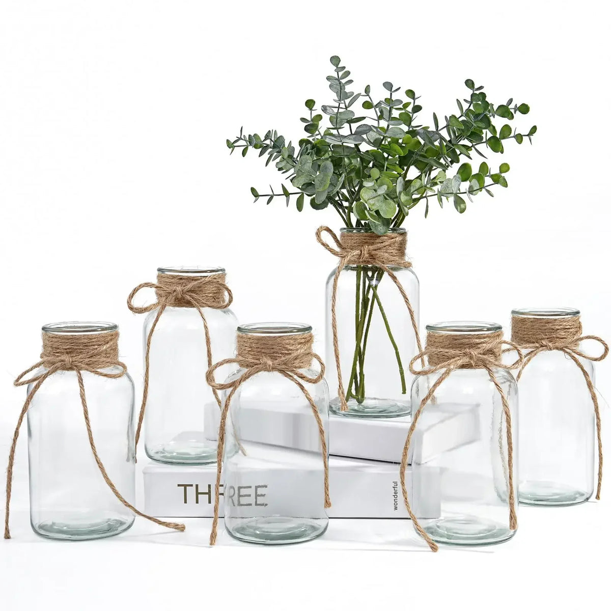 Glass Vases Clear Flowers Vases Nordic Flower Bottle Retro Plants Glass Jar Wedding Decoration Home Decor Home Desktop Decor