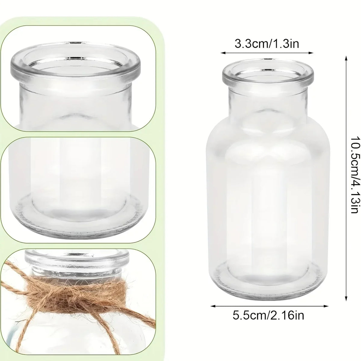 Glass Vases Clear Flowers Vases Nordic Flower Bottle Retro Plants Glass Jar Wedding Decoration Home Decor Home Desktop Decor